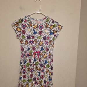 Spotted Zebra Vibrant Superhero Kids Dress Size Large